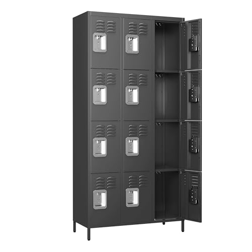 6 Doors Metal Lockers for Employees 72" H Storage Cabinet Lockable Locker with Shelves Steel Storage Locker for Gym School Office Home Requires