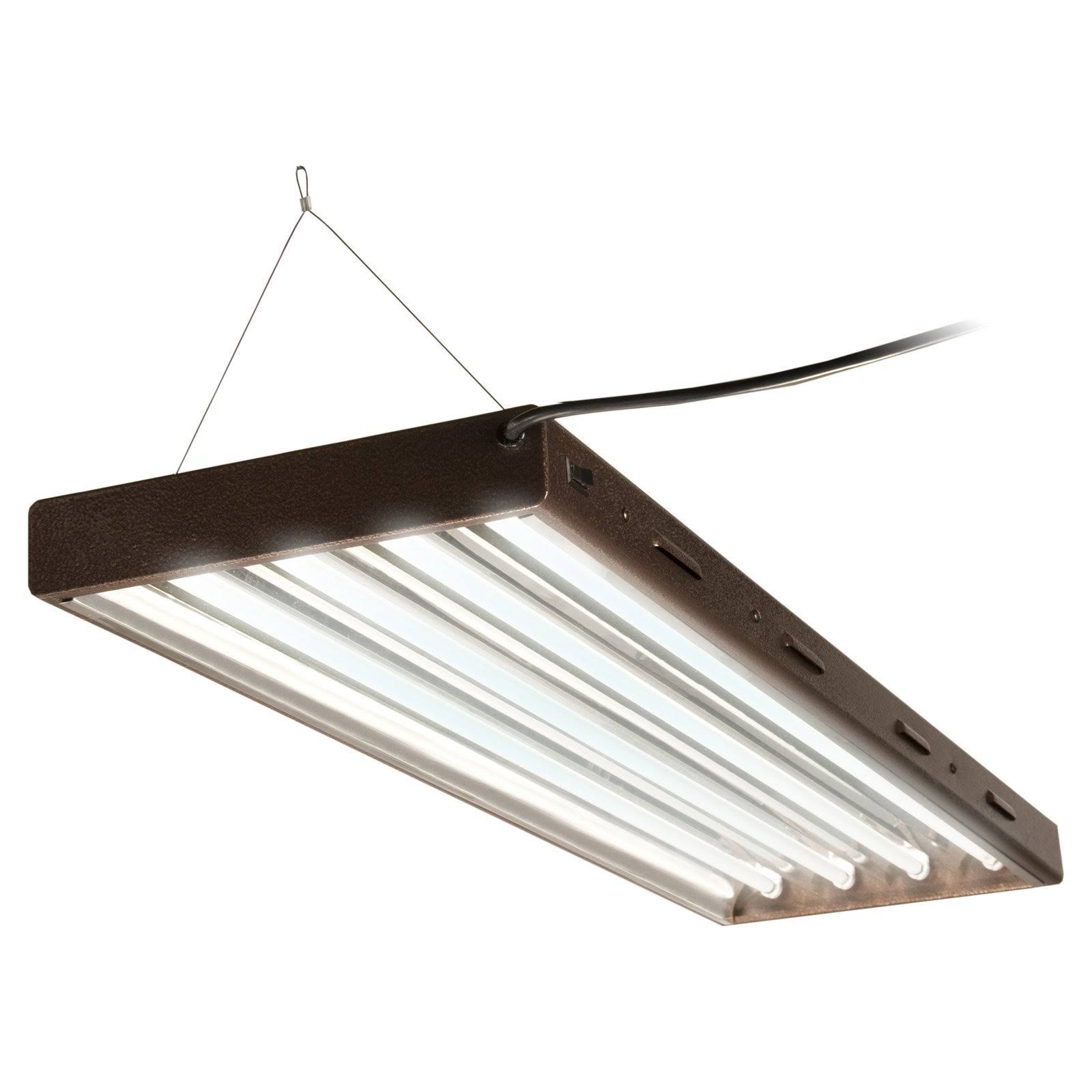 Hydrofarm FLP44 T5 Designer 4ft 4 Tube Fixture with Bulbs