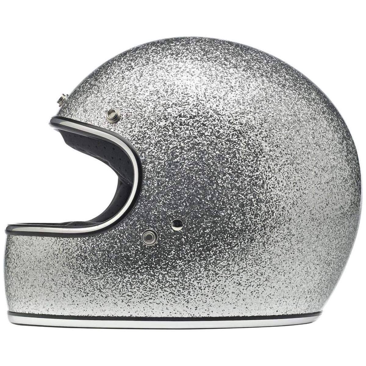 Biltwell Gringo Helmet ECE Brite Silver Megaflake Xs