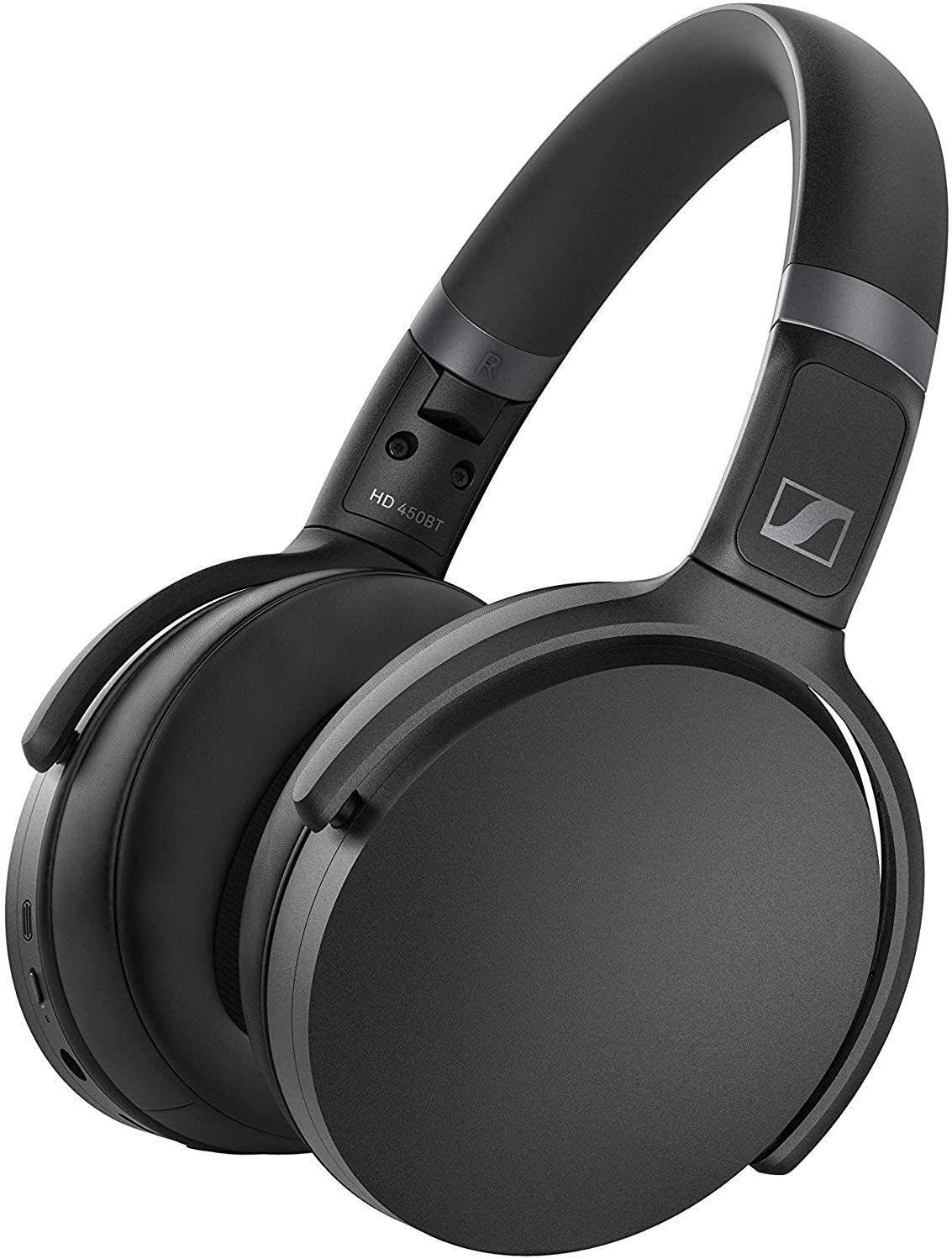 Sennheiser HD 450BT Bluetooth Wireless Over-Ear Headphones with Mic - Noise-Canceling - Black