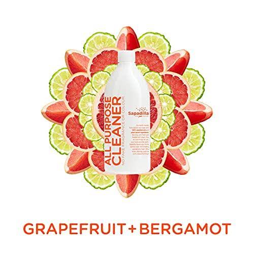 Sapadilla 1812523 Grapefruit + Bergamot All Purpose Cleaner, Clear