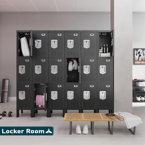 Metal Locker with 5 Doors,Lockers for Employees,66'' Steel Storage Locker for School,Gym, Office, Office,Garage