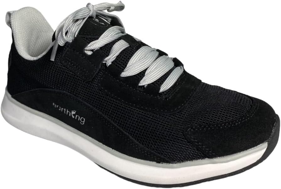 Earthing Women's Sedona Leather Grounding Trail Running Casual Shoe (Black, US Footwear Size System, Adult, Women, Numeric, Medium, 8.5)