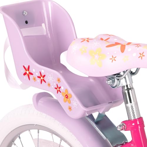 JOYSTAR Unicorn Kids Bike for Girls Ages 2-9 Years Old, 12 14 16 18 Inch Kids Bike with Training Wheels, Doll Seat, Streamers and Basket