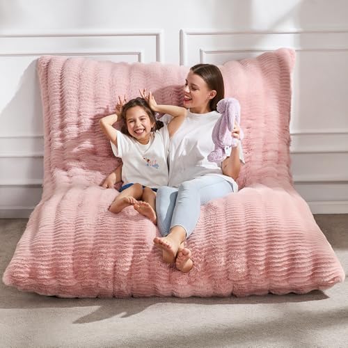 Hobestluk 3 in 1 Bean Bag Chair Giant Bean Bag Chairs Convertible Bean Bag Floor Cushion with Machine Washable Cover