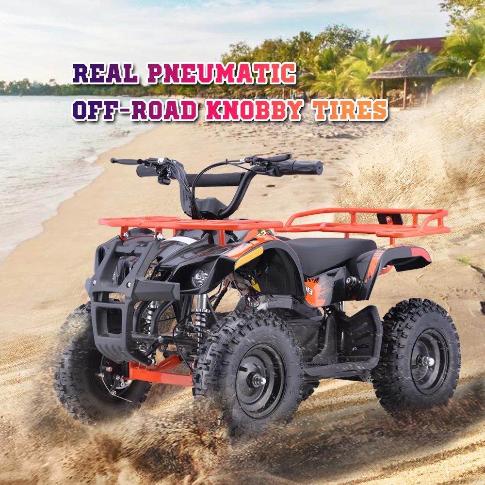 HOVER HEART Dirt Quad 500 for Kids Teenager, 36V Electric 4-Wheeler for Teens, X-Large Metal Frame, Speed Control, Suspension, Disc Brake
