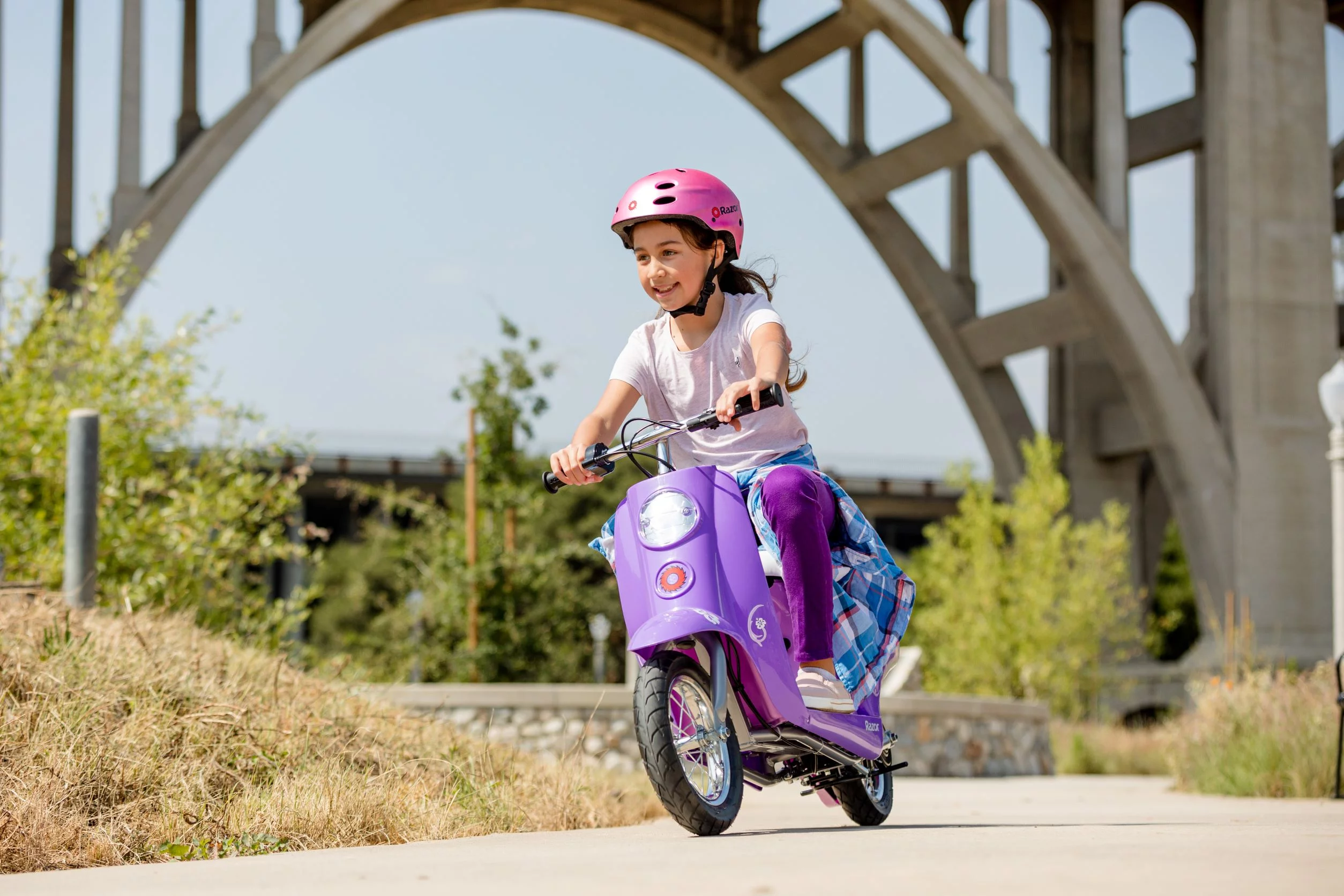 Razor Pocket Mod Miniature Euro-Style Electric Scooter - Kiki Purple, for Kids and Teens Ages 13+