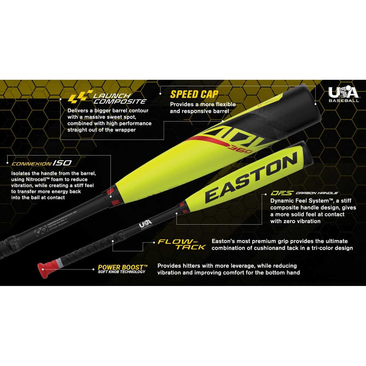 2023 Easton ADV 360 USA Baseball Bat - Sports Supplies Online Store