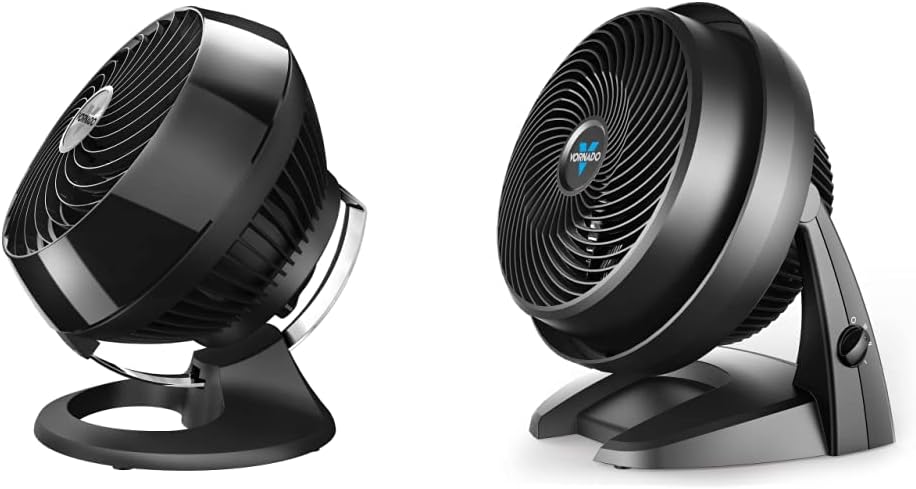 Vornado 630 Mid-Size Whole Room Air Circulator Fan & 460 Small Whole Room Air Circulator Fan with 3 Speeds, Black