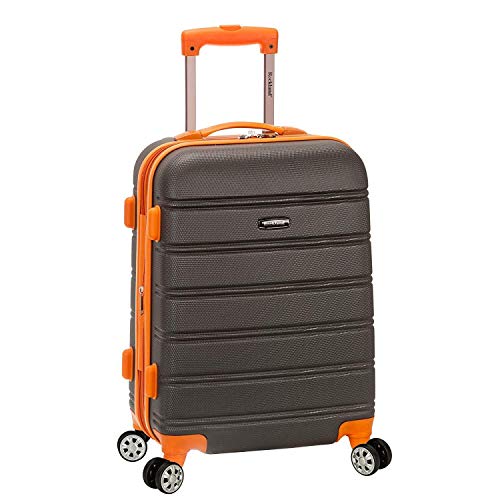 Rockland Melbourne Hardside Expandable Luggage with Spinner Wheels, 2TONENAVY, 2 Piece (20/28)