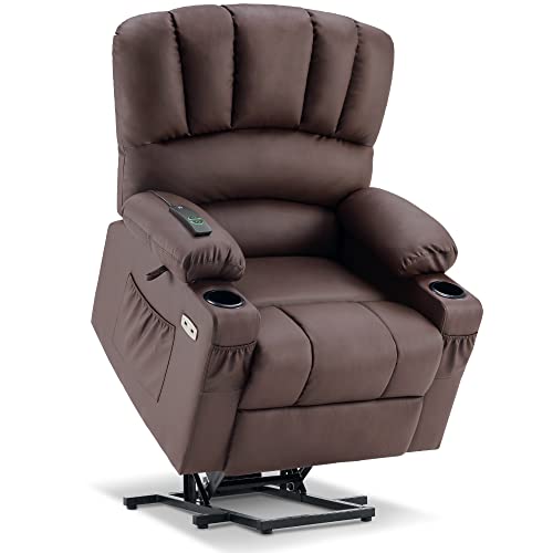 MCombo Oversized Power Lift Recliner Chair for Elderly, Lift Chair with Heat and Massage, Lift Recliner for Big and Tall, Cup Holders