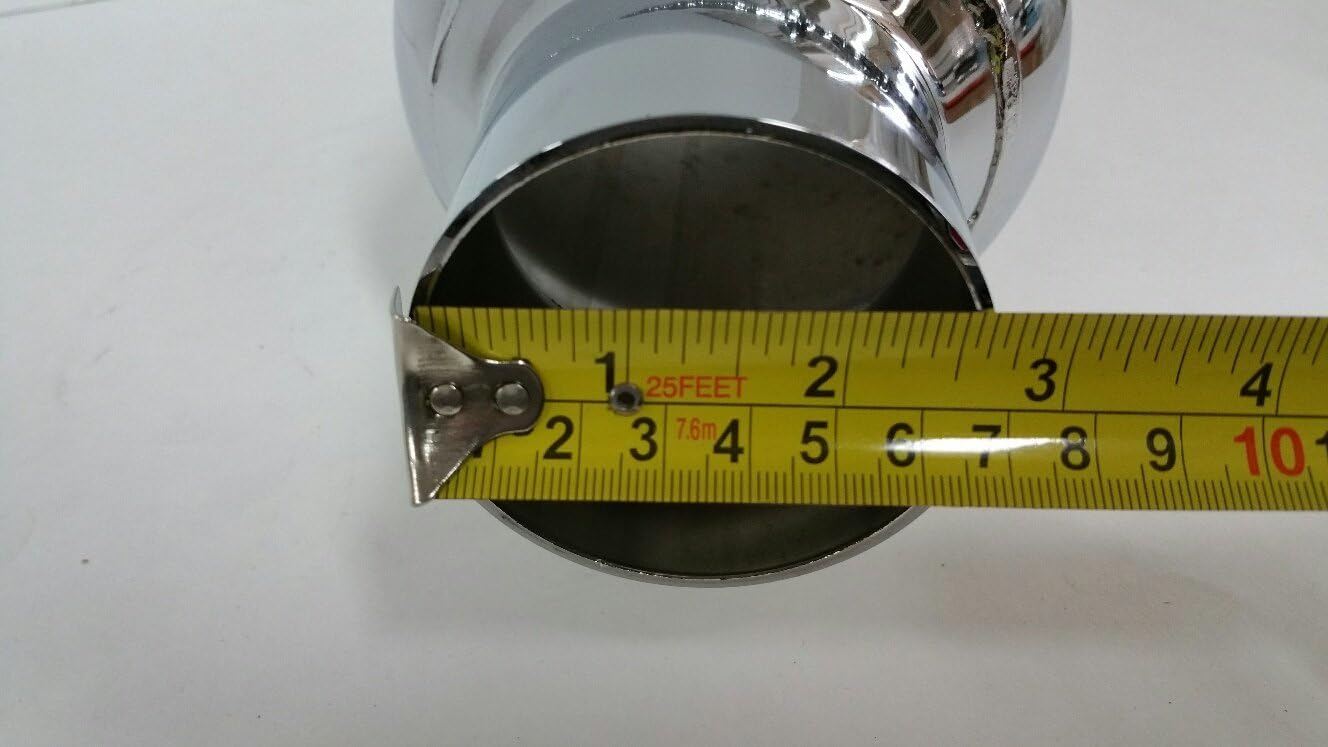 Angle Cut Stainless Steel Exhaust Tip 2.5" Inlet 5" Outlet 17" Pack of 2