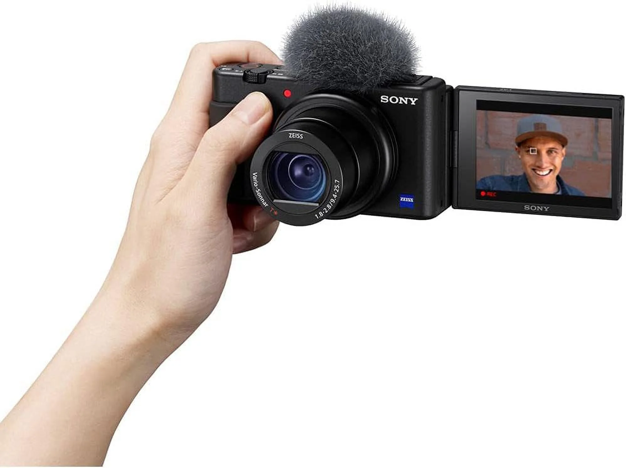 Sony ZV-1 Compact Digital Camera For Content Creators 4K HDR Video with Wind Screen + 2 Pack 128GB Memory Card + Case + Tripod + ZeeTech Accessory
