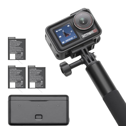 DJI Osmo Action 5 Pro Adventure Combo, Action Camera 4K with 1/1.3" Sensor, 12h Extended Battery Life with 3 Batteries, Stabilization