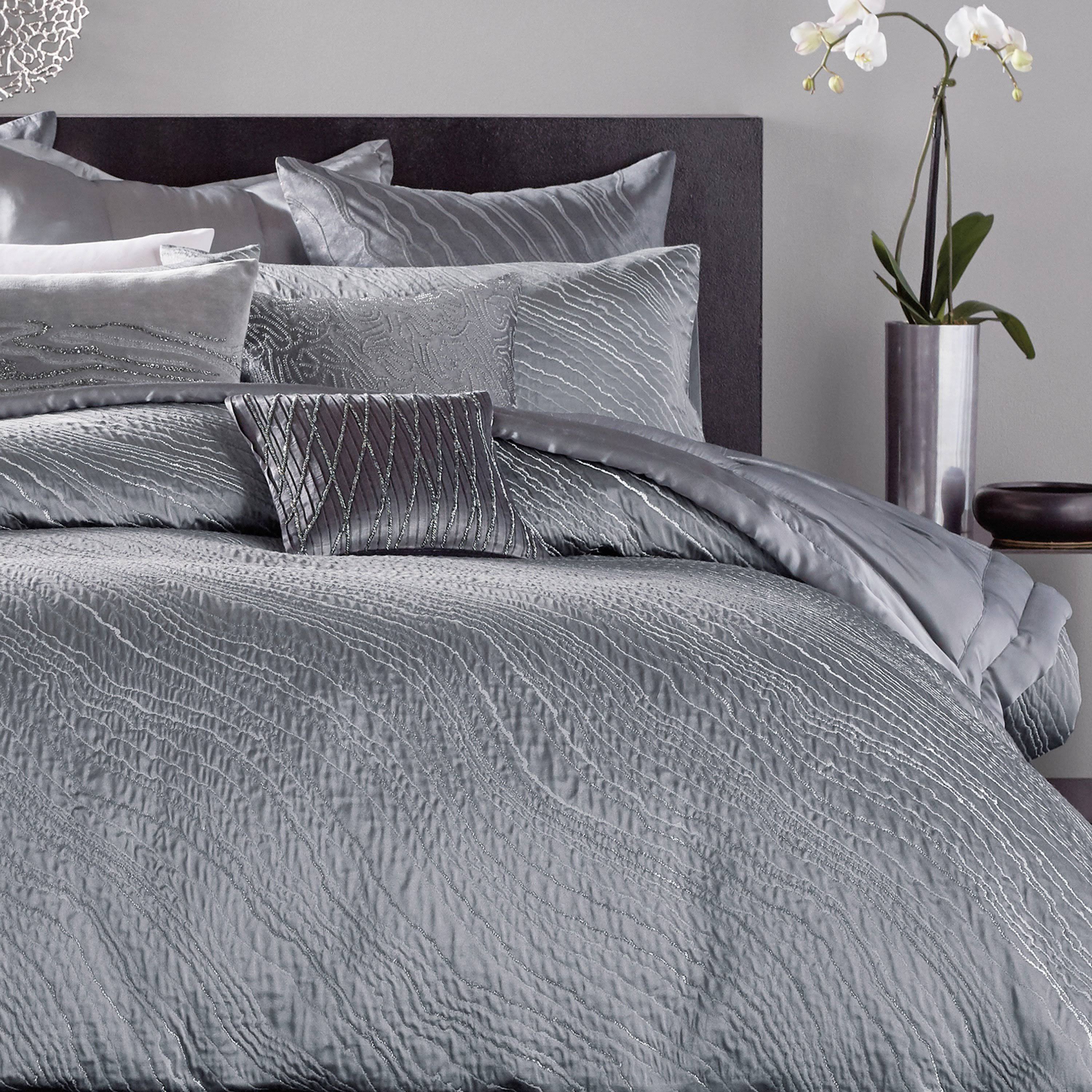 Donna Karan New York Current Duvet Cover - Full/Queen / Grey