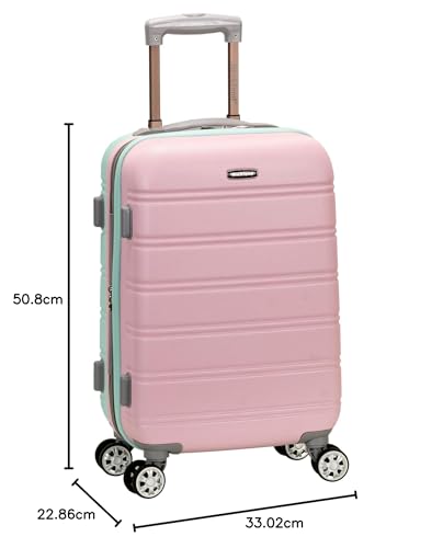 Rockland Melbourne Hardside Expandable Luggage with Spinner Wheels, 2TONENAVY, 2 Piece (20/28)