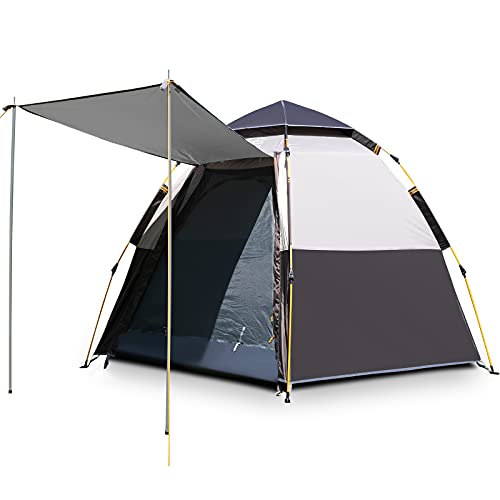 Hewolf Waterproof Instant Camping Tent - 2/3/4 Person Easy Quick Setup Dome Family Tents for Camping