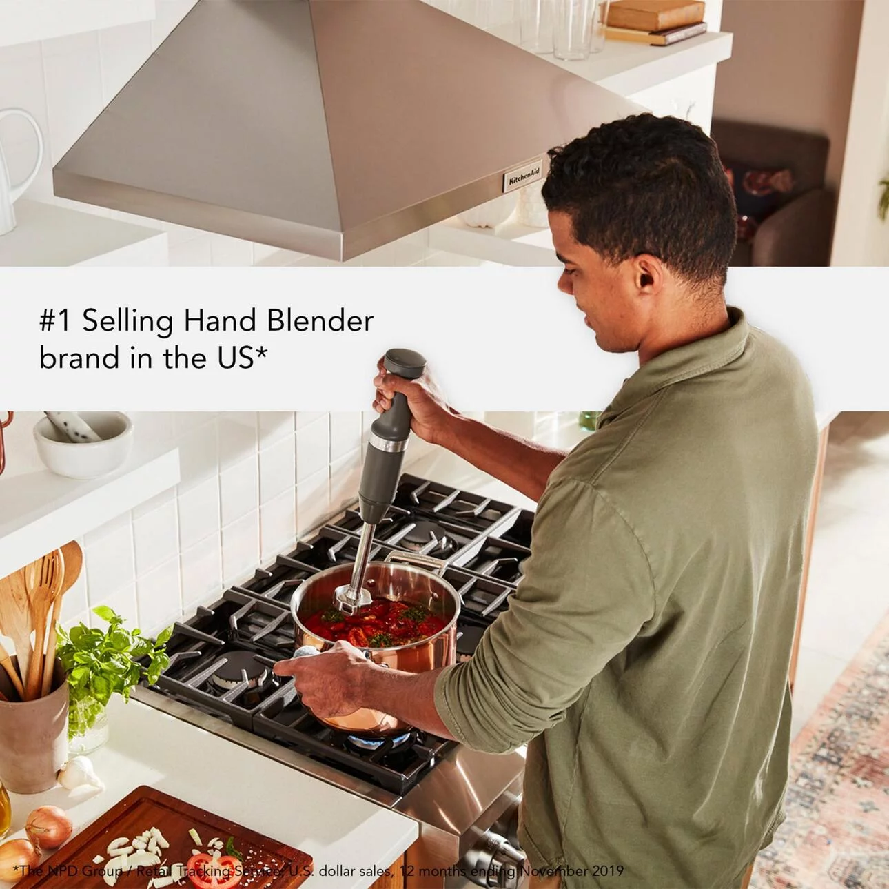 KitchenAid Cordless Variable Speed Hand Blender with Chopper and Whisk Attachment, Charcoal Grey, KHBBV83