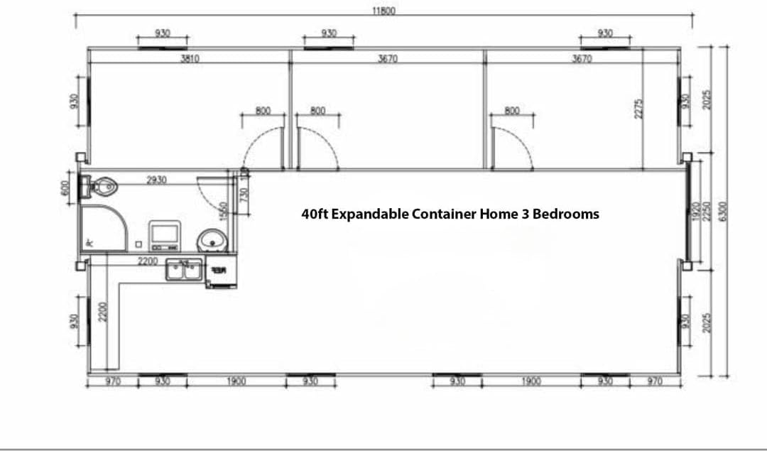 40FT Tiny House to Live in,SAA Portable Prefab House with 3 Bedroom 1 Full Equipped Bathroom and Kitchen,Foldable Mobile Home with Steel Frame