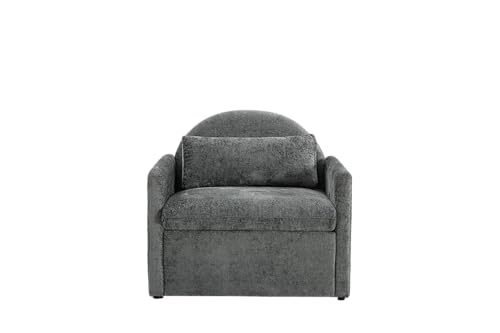 360 Swivel Accent Barrel Chair with Storage Ottoman & Headrest