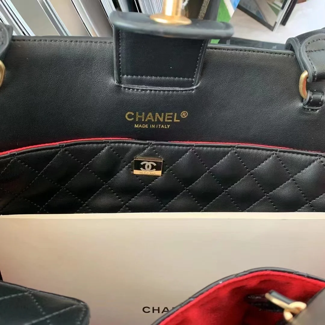 Chanel Shopping Bag Black For Women, Women&rsquo;s Bags 14.4in/37cm AS3508 B08867 94305