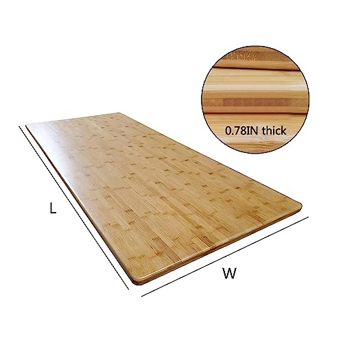 Universal Solid One-Piece Table Top, Home Office Bamboo Desk Tabletop