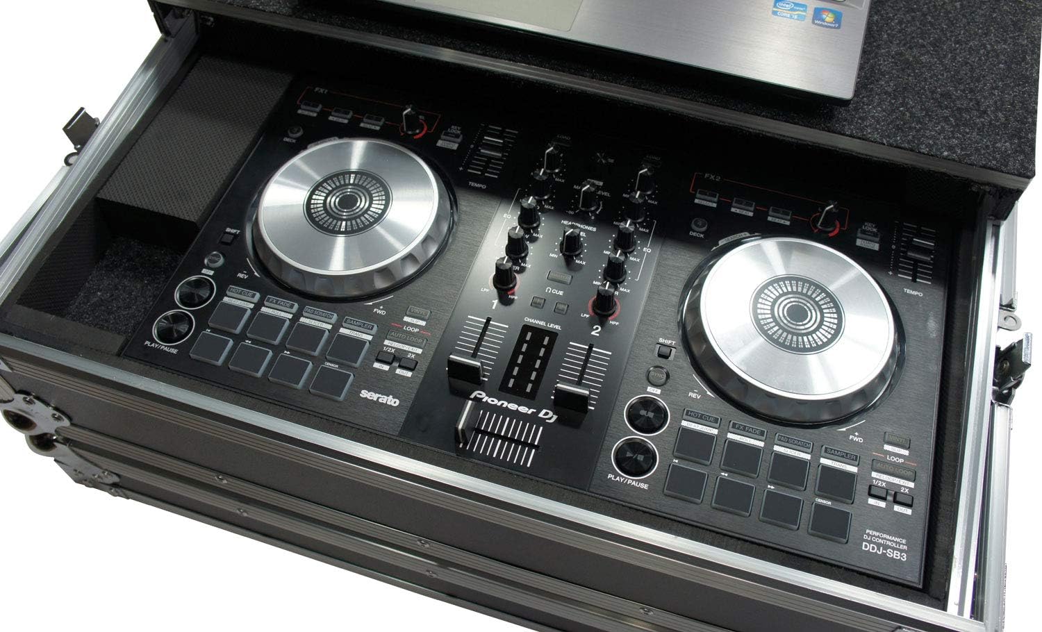 Harmony HCDDJSBLT Flight Glide Laptop Stand Road DJ Case Compatible with Pioneer DDJ-SB3 (case only)