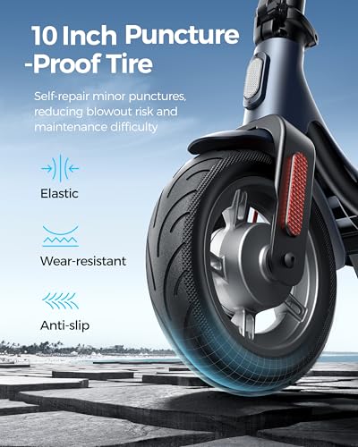Electric Scooter A6L ECO,Electric Scooter Adults with 10IN Shock Absorbing Tires,10.2AH Big Battery,Max 350W Motor,19 Miles Long Range,APP Control