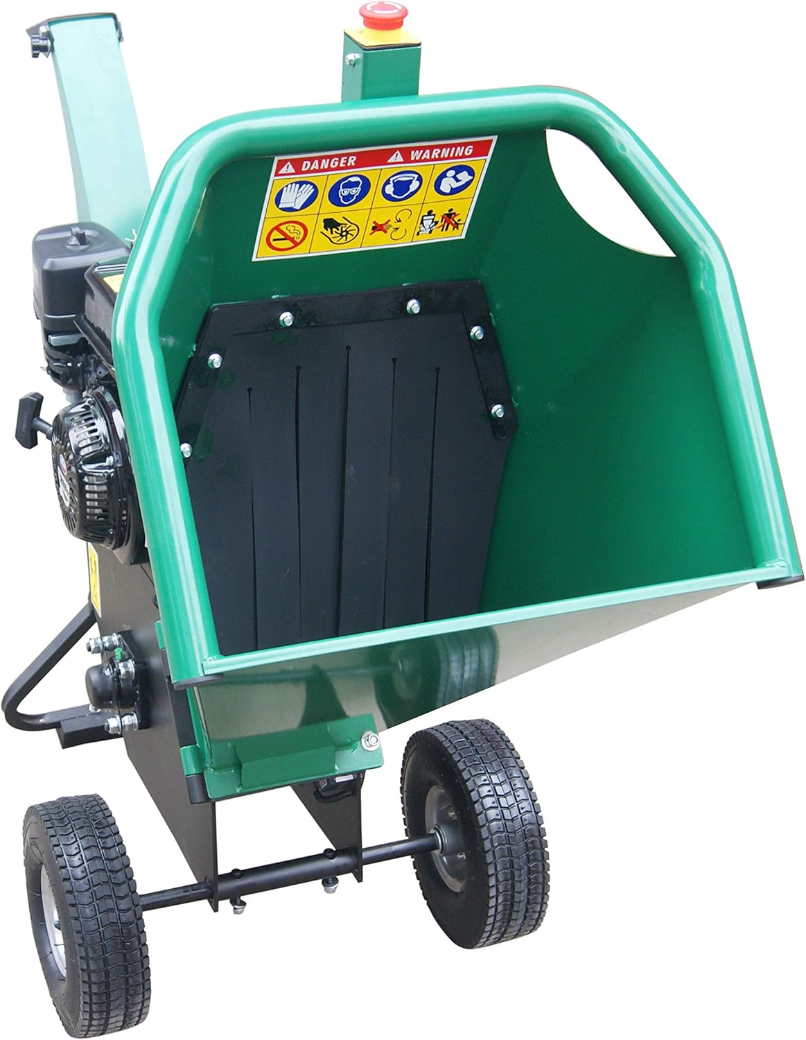 All Power America APWC420 Heavy Duty Durable Wood Chipper Shredder Mulcher-Max 6 Inch Cutting Diameter Capacity Gas Powered, 15HP 420cc, 6 inch