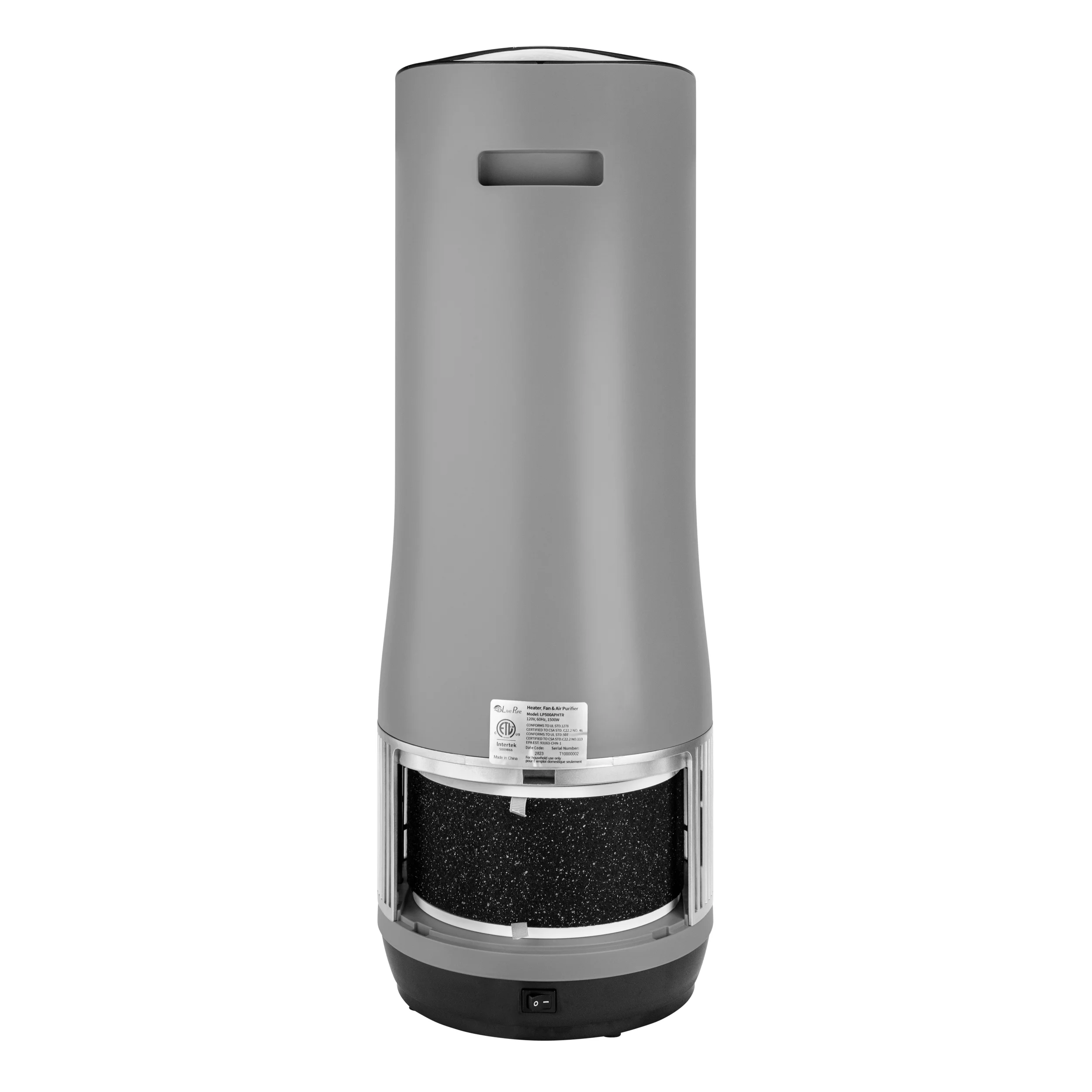 LP500APHTR Livepure 2 in 1 Clean Heat Air Purifier & Heater (12 x 11.5 x 11.5 in) - Compact Design