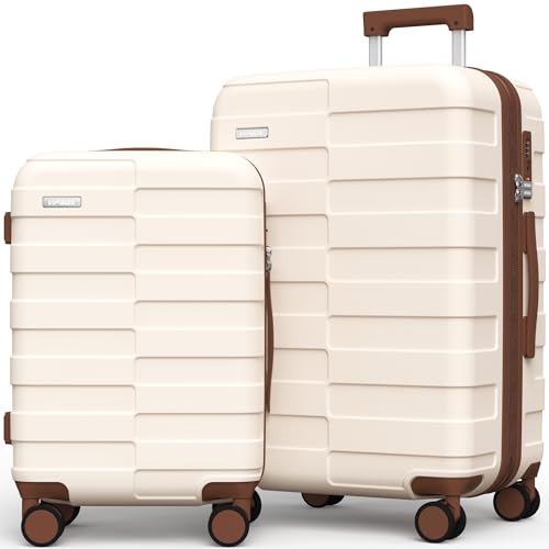 Luggage Sets 3 Piece (3-YEARS VIP SERVICE) Hardside Expandable Ultra Durable 100% PC Lightweight Carry On Travel Suitcase Set with TSA Lock Spinner