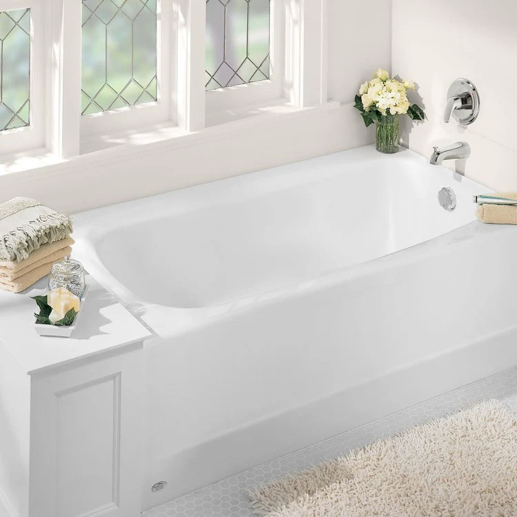 Cambridge 60"L x 32"W Integral Apron Soaking Bathtub with Right-Hand Drain