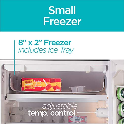 BLACK+DECKER BCRK25W Compact Refrigerator Energy Star Single Door Mini Fridge