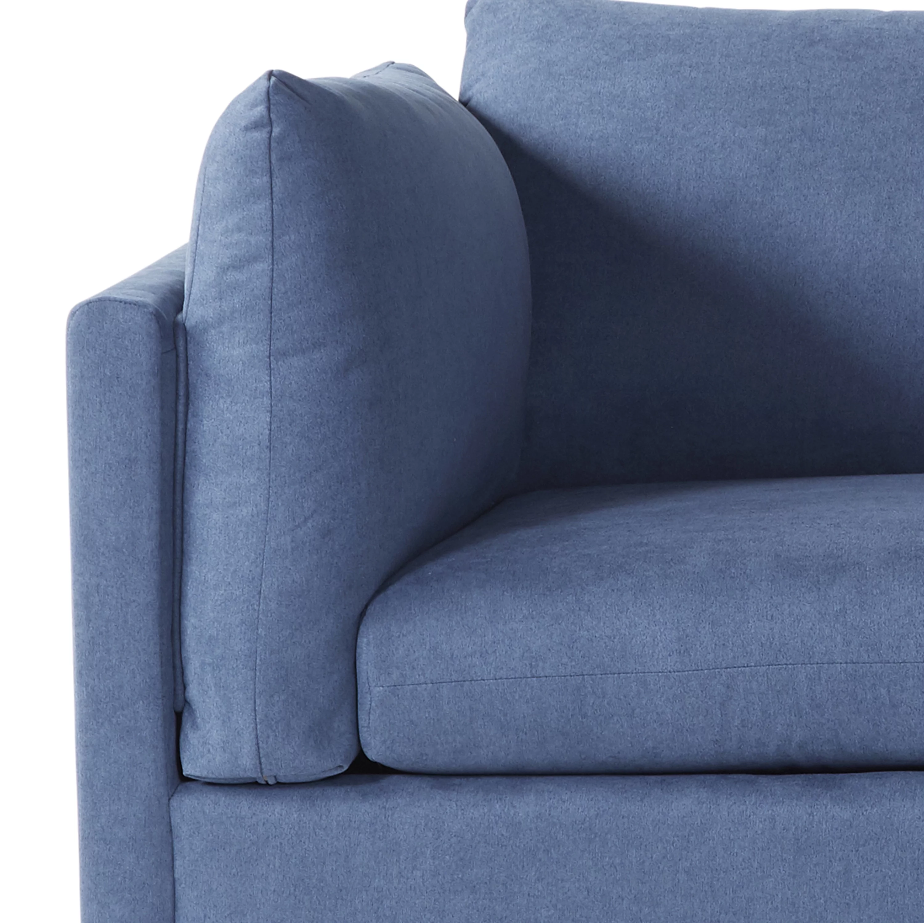 Roundhill Furniture Enda Pillow Back Fabric Sofa, Image Navy - Radiant Selections