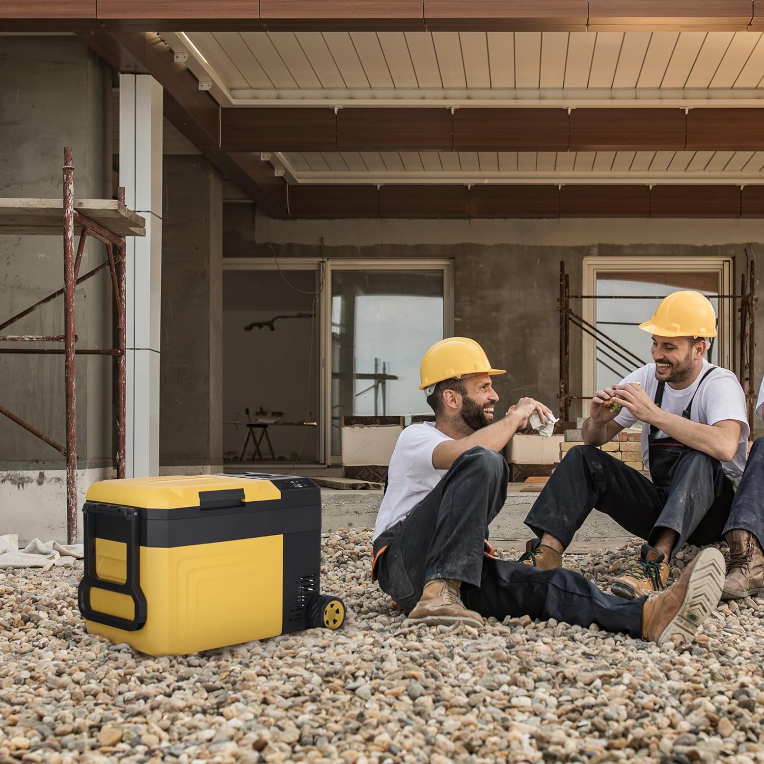 Newair 25 Qt. Portable Electric Cooler, 12v Car Mini Fridge, Hard Lunch Box for Jobsite, Workshop