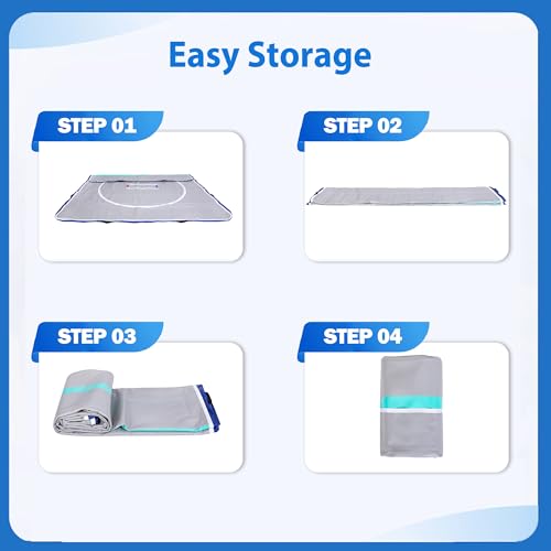 COOLWAVE 10x10 FT Inflatable Wrestling Mat Jiu Jitsu and BJJ Mats for Home with Soft Landings and Nice Bounce Great for MMA, Martial Art, Boxing