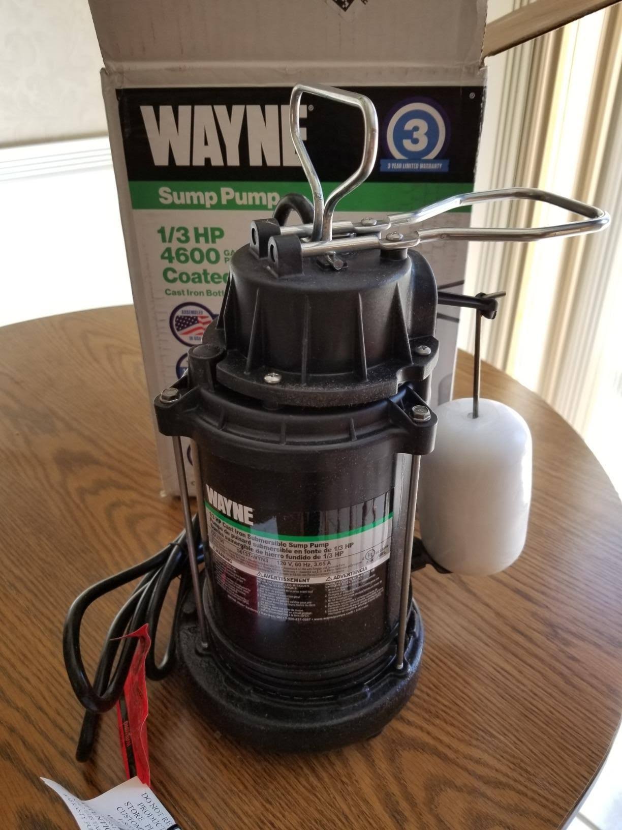 Wayne 1/3 HP Cast Iron Submersible Sump Pump Cdu790