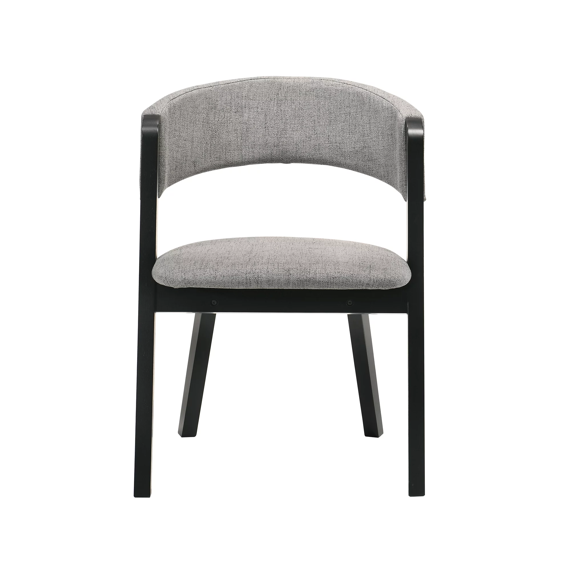 Armen Living Cirque Rowan 5-Piece Wood Dining Table and Chair Set in Black/Gray