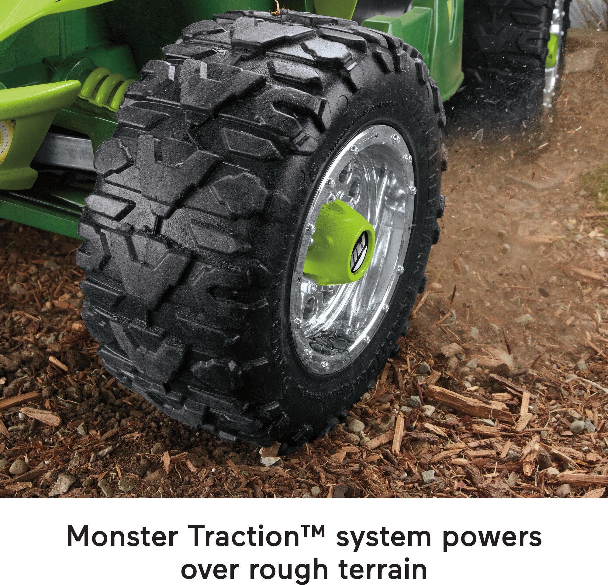 12V Power Wheels Dune Racer Extreme Battery-Powered Ride-On Vehicle with Storage Area, Green