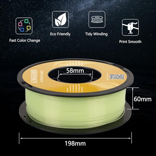 Kingroon Silk PLA Bundle 3D Printer Filament, Dimensional Accuracy +/- 0.03 mm, 10 kg Spool(22lbs)
