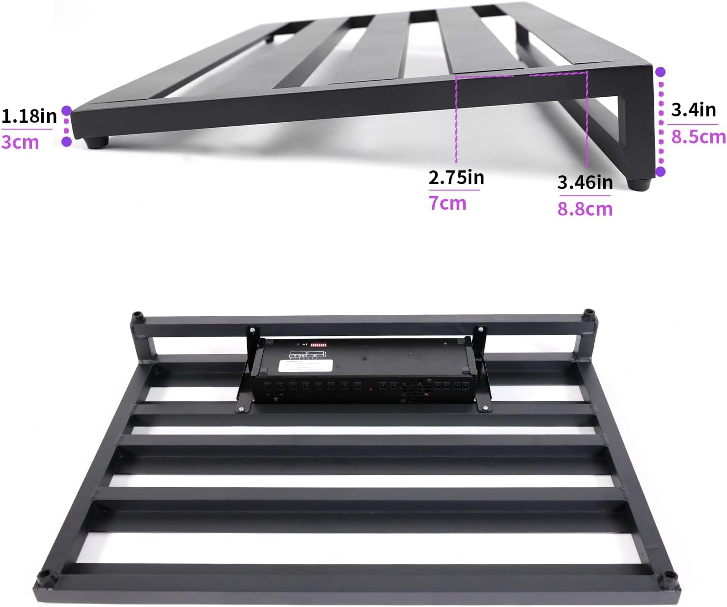 Ghost Fire Guitar Pedal Board Aluminum Alloy Effect Pedalboard with Carry Bag,V series (V-BABY MAX（Deluxe Edition）)