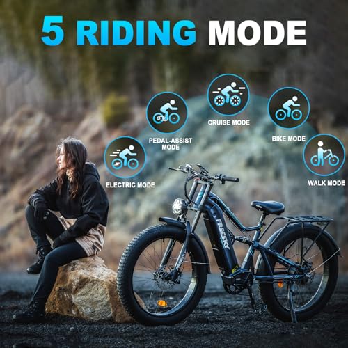 FREESKY 2000W Electric Bike with BAFANG Motor & 48V 30Ah Samsung Cells Battery, 35MPH Max Speed, 120 Miles Range