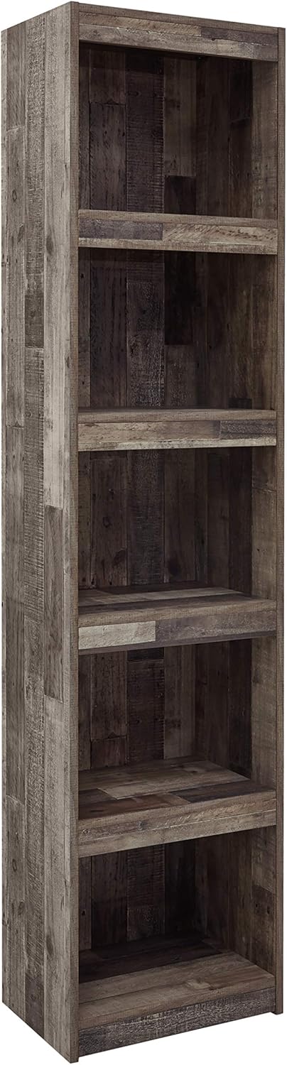 Signature Design by Ashley Willowton Coastal Entertainment Center Pier Bookcase with 3 Adjustable Shelves, Whitewash