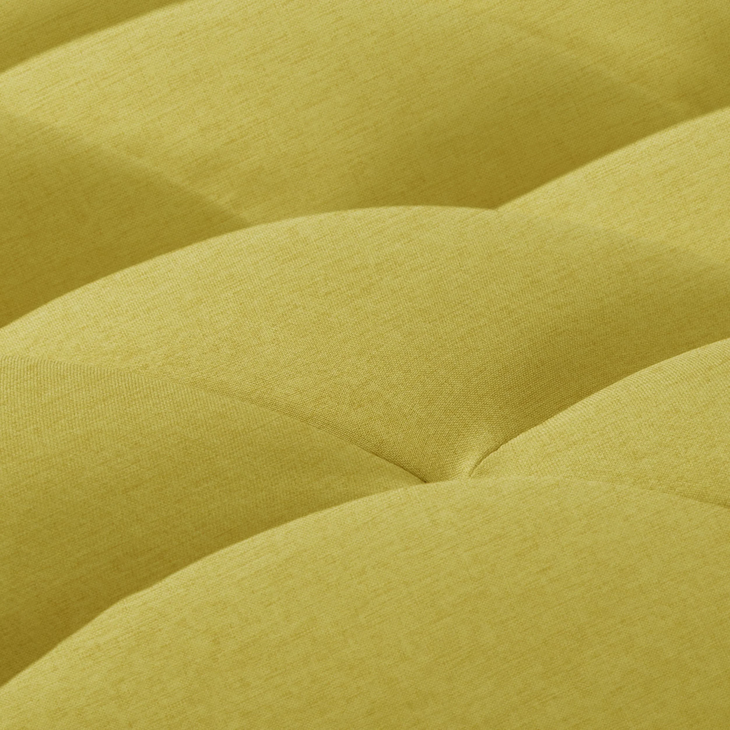 BSHTI 74.4 inch Foam Futon Sofa Bed,Converted Futon Sofa Sleeper with 2 Pillows for Livingroom(Yellow)