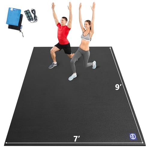 MRO Extra Large Exercise Mat 12'x7'/9'x7'/7'x7'/7'x5'(7mm), High-Density Workout Mats for Home Gym Flooring, Non-Slip, Extra Thick Durable Cardio Mat