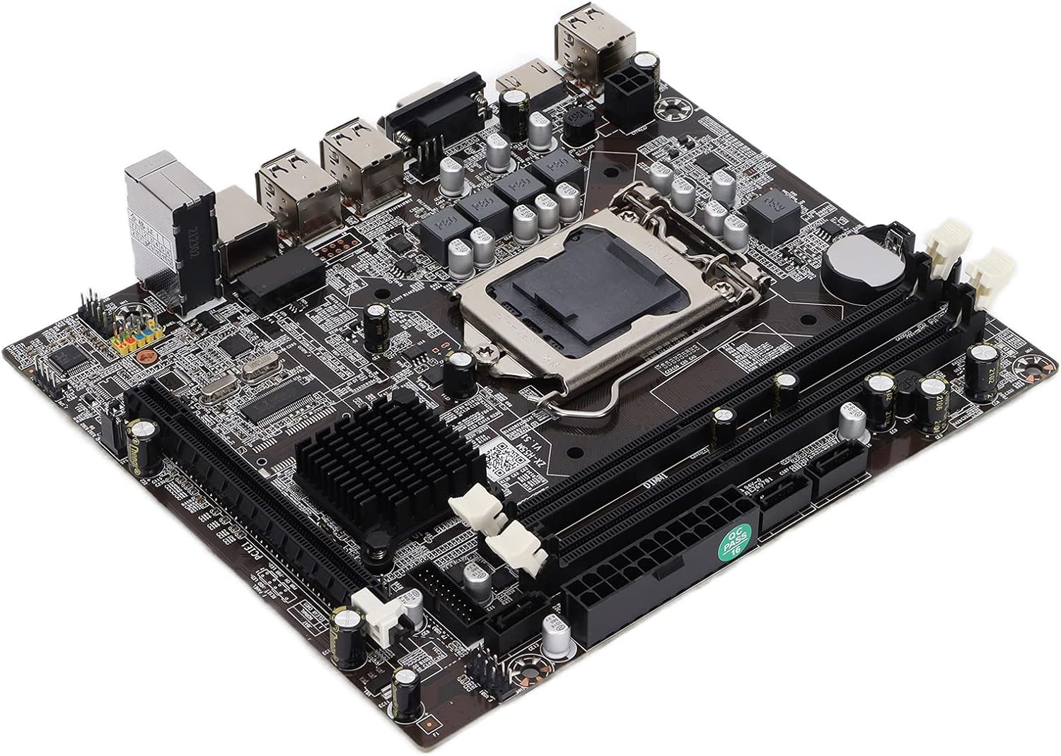 Zyyini DDR3 Computer Motherboard,PC Gaming Mainboard Single Dual Channel 1066/1333/1600,Integrated Graphics Card for I7 I5 I3 CPU, LGA 1156