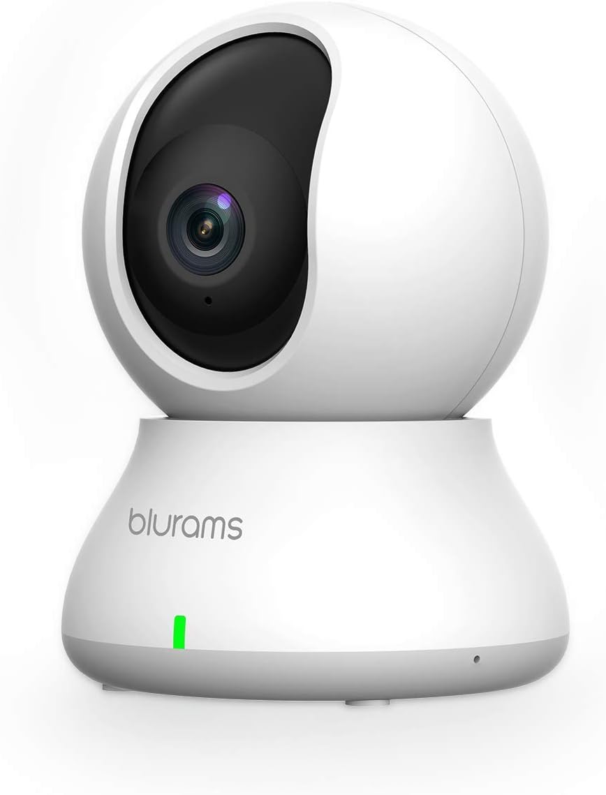 Cameras for Home Security | blurams Indoor Camera w/Motion Detection, Two-Way Audio, Night Vision, Instant Alerts | Compatible with Alexa and Google