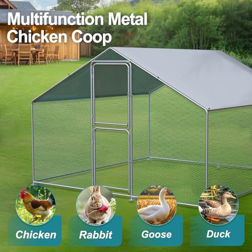 Large Chicken Coop, Chicken Coops for 30 Chickens, Chicken Runs for Yard with Water Poof & UV Resistance Cover