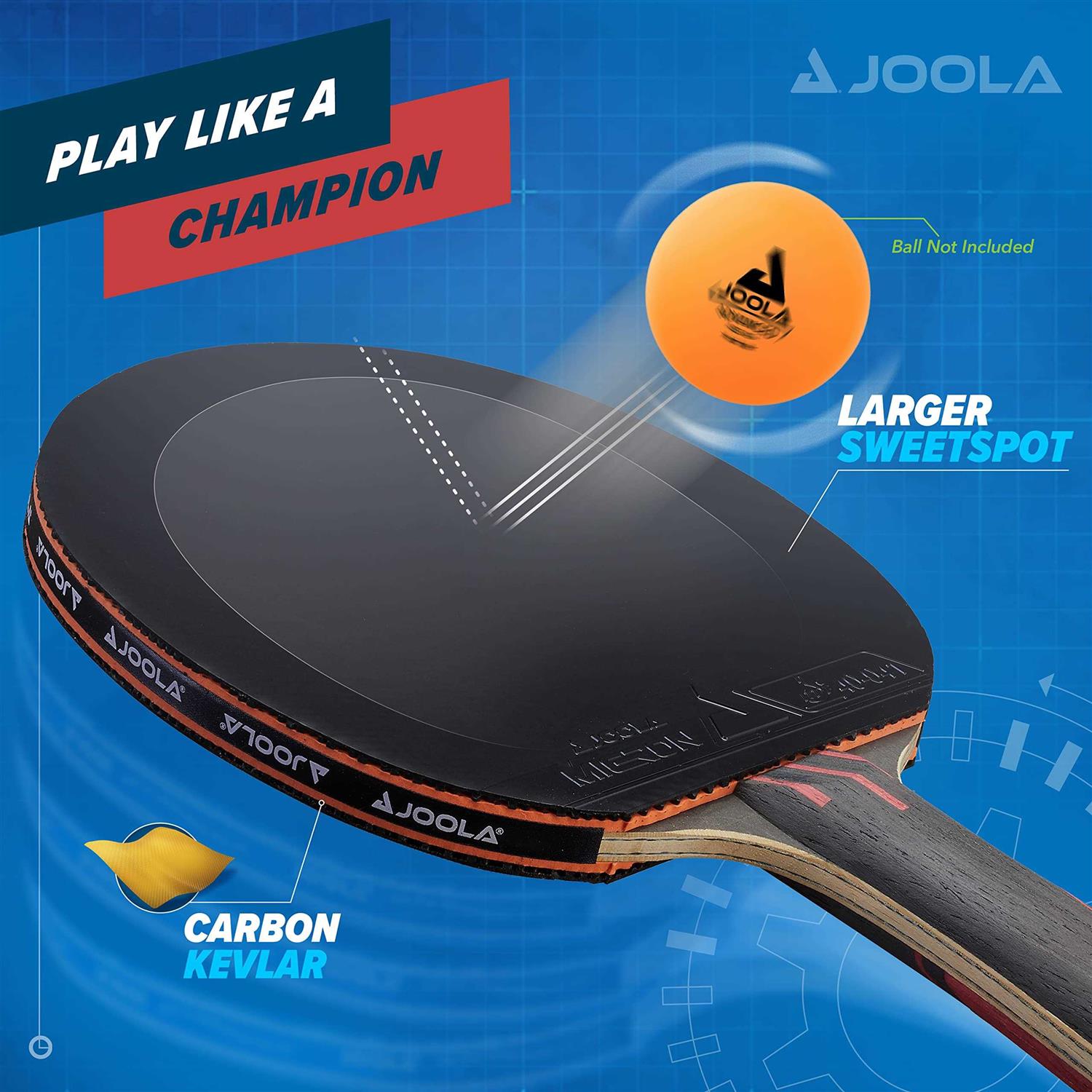 JOOLA Infinity Overdrive Professional Performance Ping Pong Paddle with Carbon Kevlar Technology - Sports Supplies Online Store