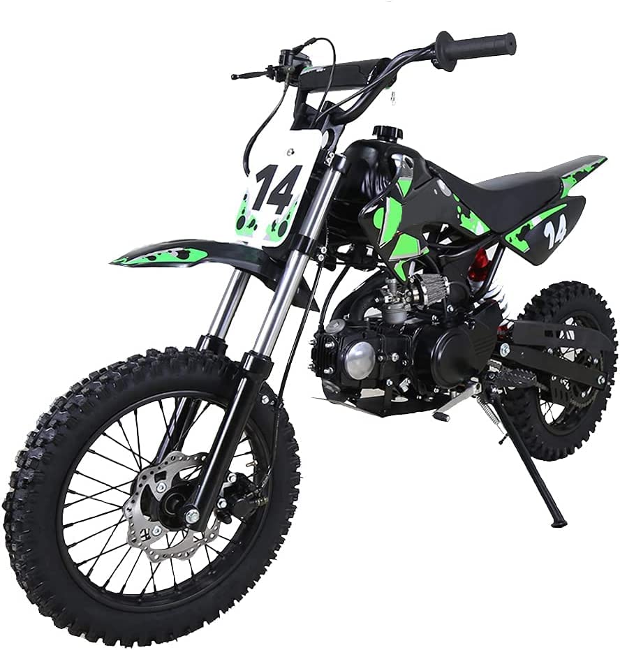 HHH 110cc Dirt Bike Pit Bike Kids Dirt TAO Motors DB14 Gas Dirtbike for Kids Children (Blue)